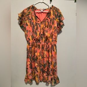Lauren Conrad Short Sleeve Tropical Dress